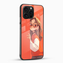 Cute Girl Glass Mobile Cover