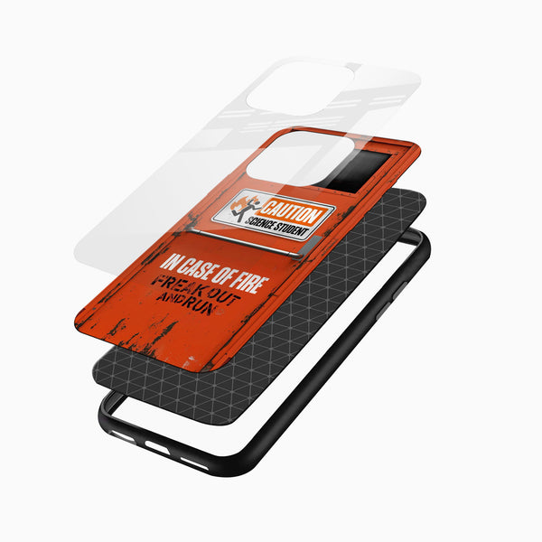 Caution freakout Glass Mobile Cover - Cover Stall
