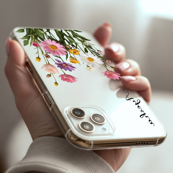 Customized Floral Silicon Mobile Case - Cover Stall