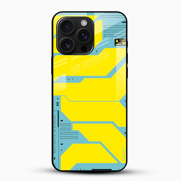 Aesthetic Mistakes Glass Phone Case – Futuristic Circuit Design - Cover Stall