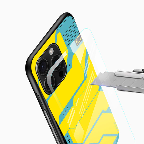 Aesthetic Mistakes Glass Phone Case – Futuristic Circuit Design - Cover Stall