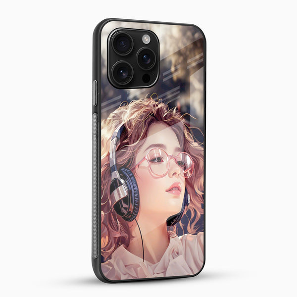 Girl Music Glass Mobile Cover - Cover Stall
