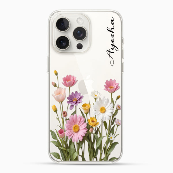 Customized Floral Silicon Mobile Case - Cover Stall