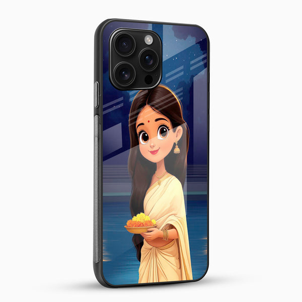 Traditional Indian Girl Glass Phone Case - Cover Stall