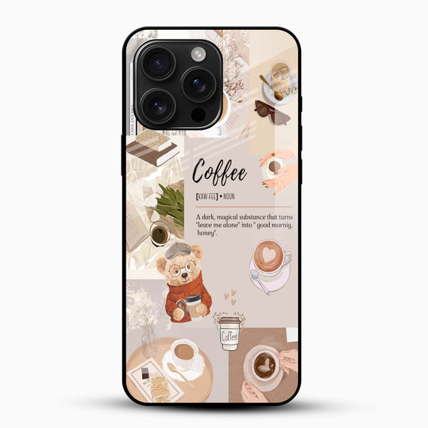Coffee Vibes Aesthetic Glass Mobile Cover - Cover Stall