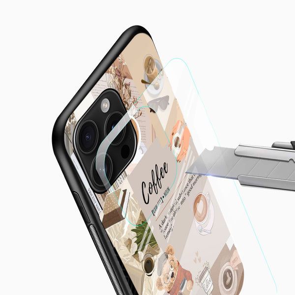 Coffee Vibes Aesthetic Glass Mobile Cover - Cover Stall