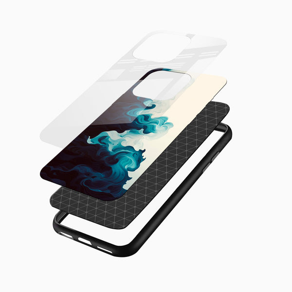 Mystic Wave Art Glass Back Cover - Cover Stall