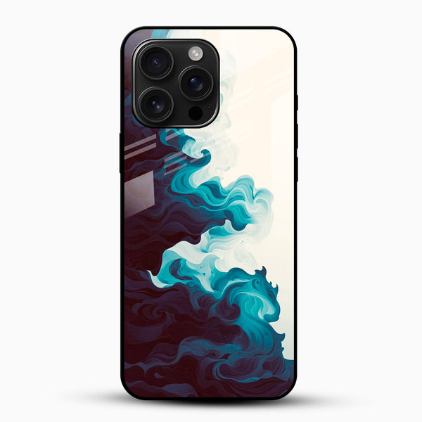 Mystic Wave Art Glass Back Cover - Cover Stall