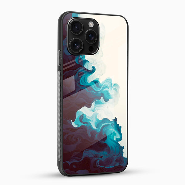 Mystic Wave Art Glass Back Cover - Cover Stall