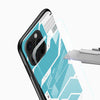 Sky Blue Tech Pattern Glass Mobile Cover – Futuristic - Cover Stall