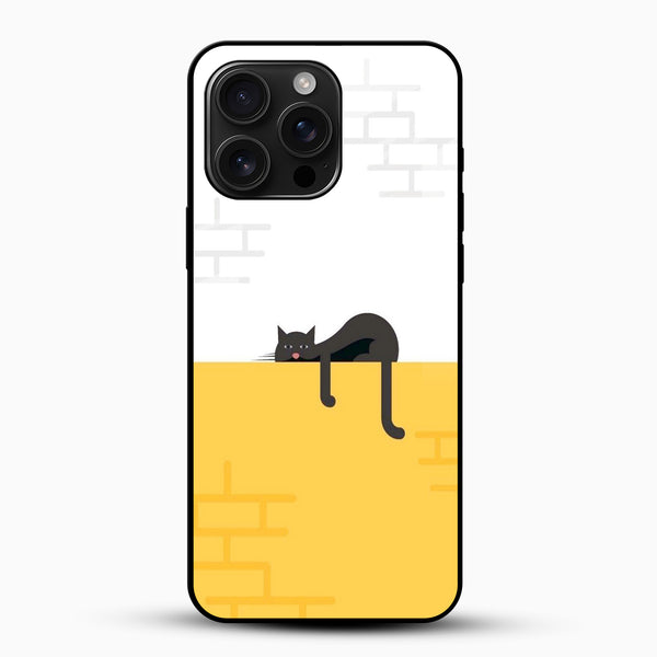Lazy Cat Glass Mobile Cover - Cover Stall