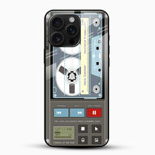 Retro Vibes: Vintage Tape Recorder Glass Mobile Cover
