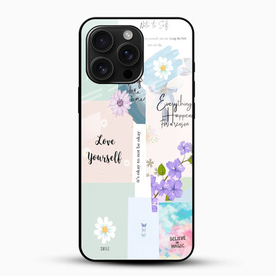Floral Girlish Glass Mobile Cover