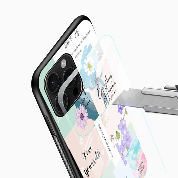 Floral Girlish Glass Mobile Cover - Cover Stall