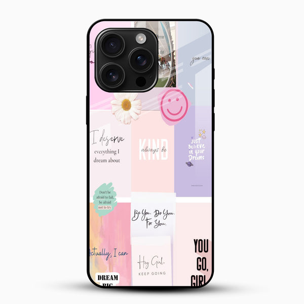 Cute Girlish Glass Mobile Case - Cover Stall