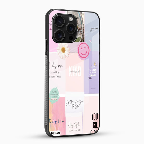 Cute Girlish Glass Mobile Case - Cover Stall