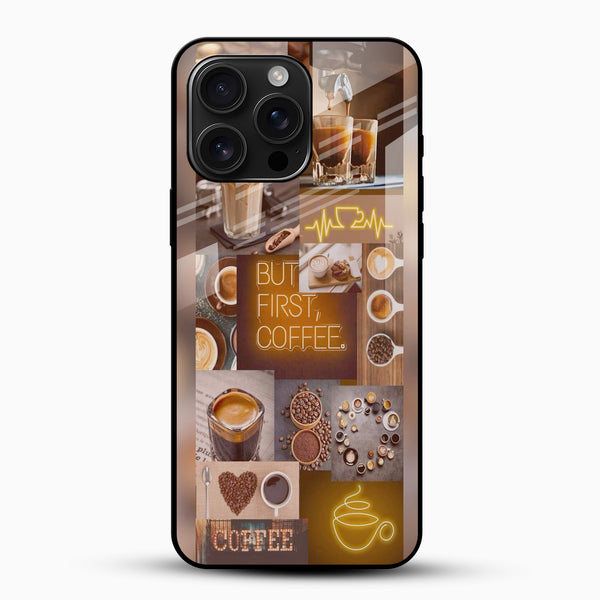 First Coffee Glass Mobile Case - Cover Stall