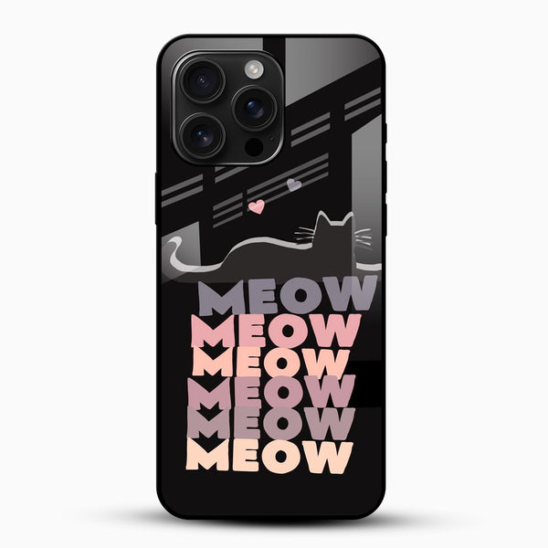 Meow Cat Glass Mobile Cover - Cover Stall