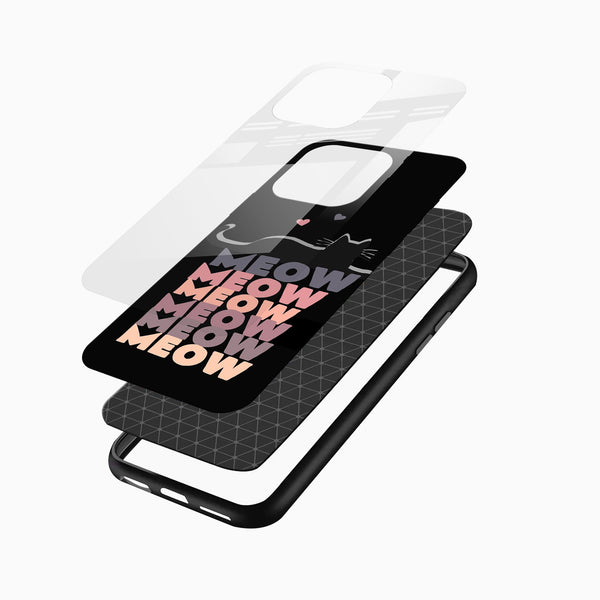 Meow Cat Glass Mobile Cover - Cover Stall