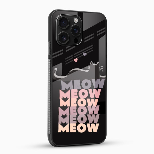 Meow Cat Glass Mobile Cover - Cover Stall