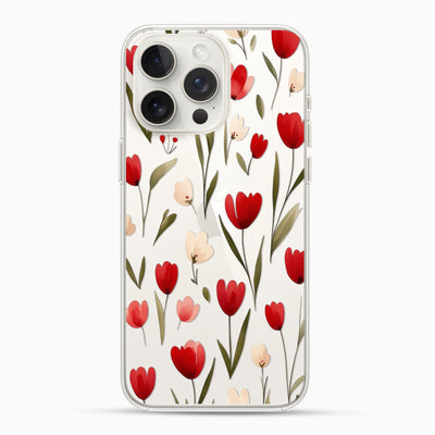 Red Tulip Silicon Mobile Case