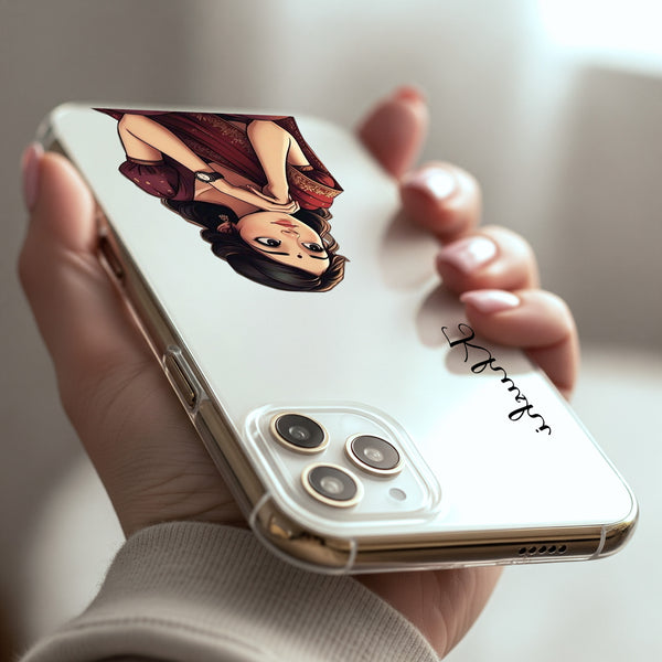 Traditional Girl Silicon Mobile Cover - Cover Stall