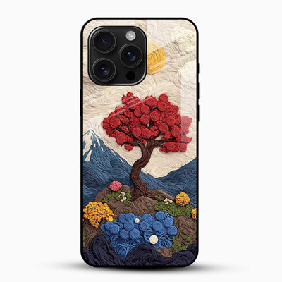 Colorful Clay Art Tree Glass Mobile Cover
