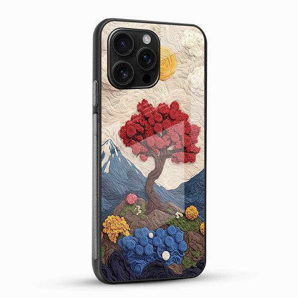 Colorful Clay Art Tree Glass Mobile Cover - Cover Stall