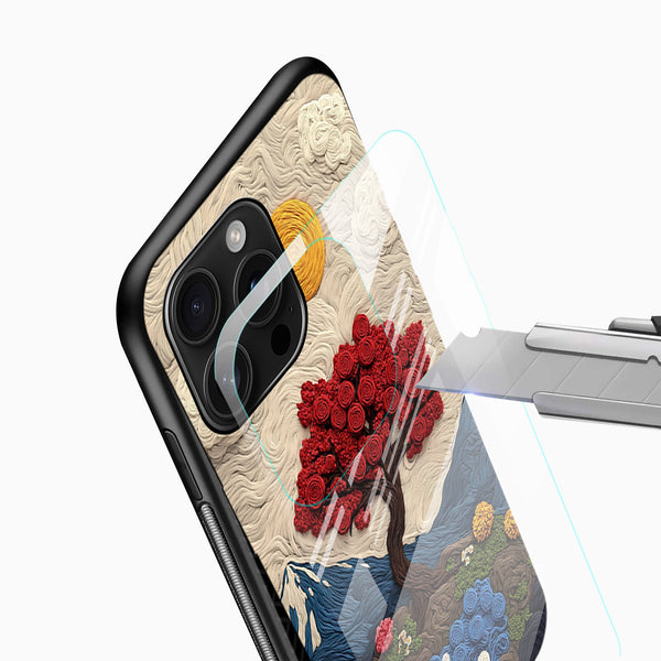 Colorful Clay Art Tree Glass Mobile Cover - Cover Stall