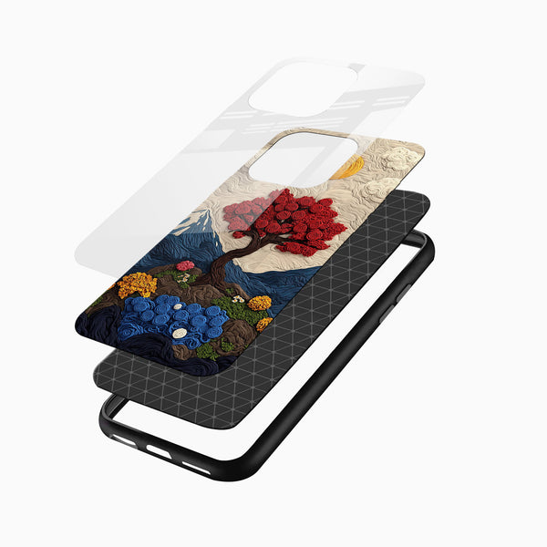 Colorful Clay Art Tree Glass Mobile Cover - Cover Stall