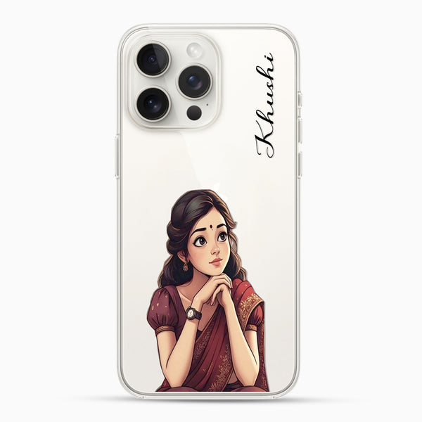 Traditional Girl Silicon Mobile Cover - Cover Stall