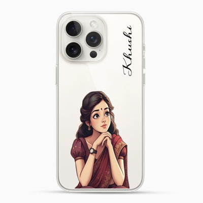 Traditional Girl Silicon Mobile Cover