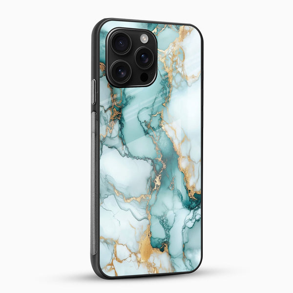 Emerald Mist Marble Glass Phone Cover - Cover Stall