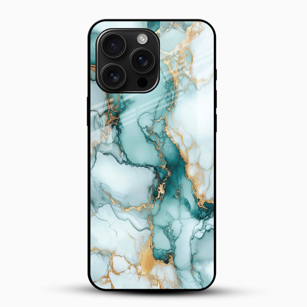 Emerald Mist Marble Glass Phone Cover - Cover Stall