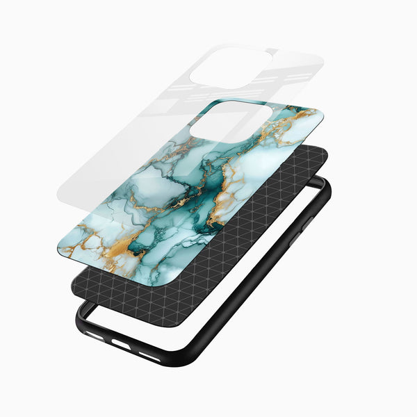 Emerald Mist Marble Glass Phone Cover - Cover Stall