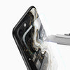Black & White Gold Swirl Marble Glass Phone Case - Cover Stall