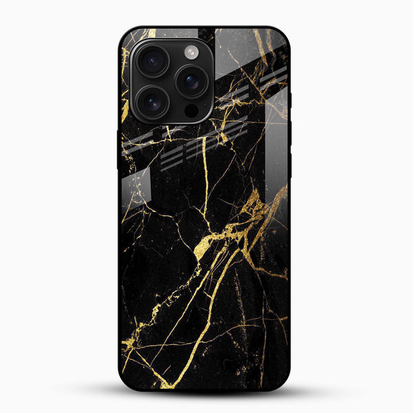 Luxury Black Marble Glass Phone Case - Cover Stall