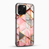 Blush Geometric Marble Glass Phone Cover - Cover Stall