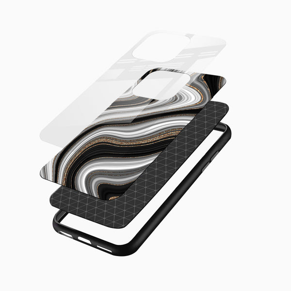 Luxury Swirl Marble Glass Phone Case - Cover Stall