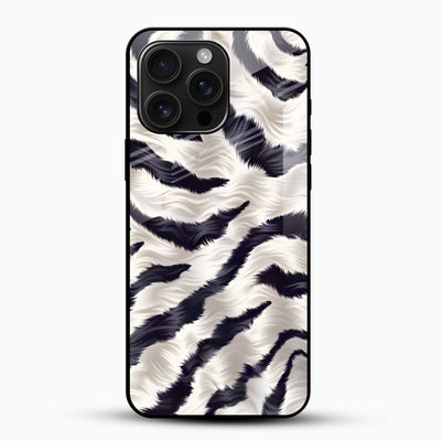 Zebra Fur Pattern Glass  Phone Cover – Luxury Animal Print