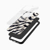 Zebra Fur Pattern Glass Phone Cover – Luxury Animal Print - Cover Stall