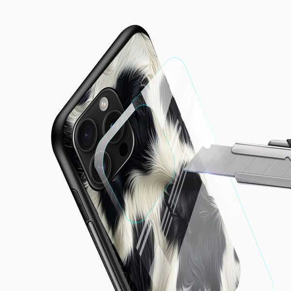 Fur Texture Print Glass Mobile Cover - Cover Stall