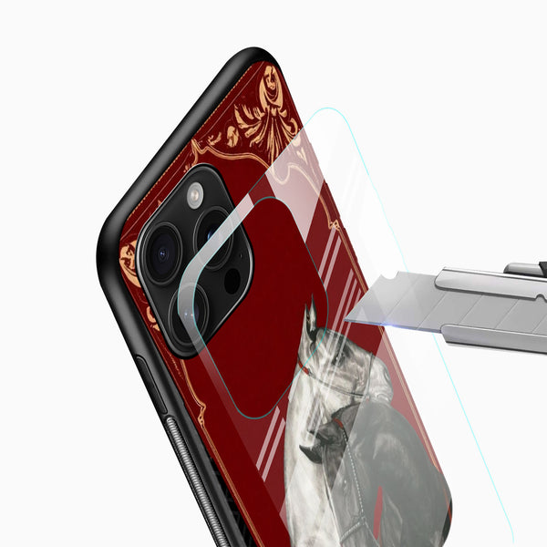 Royal Horse Art Glass Mobile Cover - Cover Stall