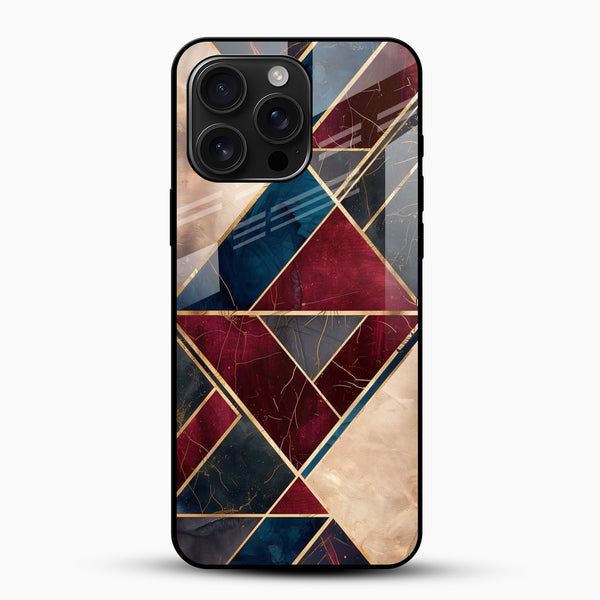 Marble Geometric Glass Mobile Cover - Cover Stall