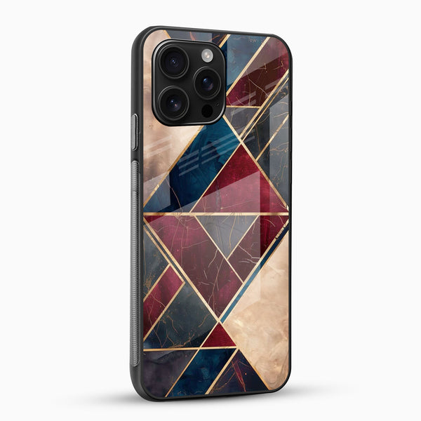 Marble Geometric Glass Mobile Cover - Cover Stall