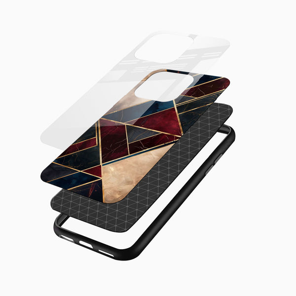 Marble Geometric Glass Mobile Cover - Cover Stall