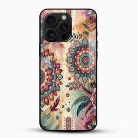 Boho Bloom Mandala Glass Case