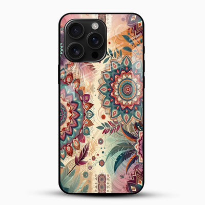 Boho Bloom Mandala Glass Case