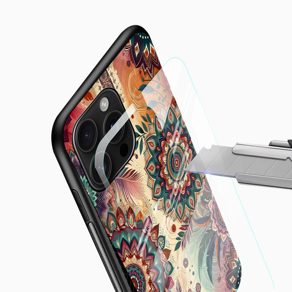 Boho Bloom Mandala Glass Case - Cover Stall