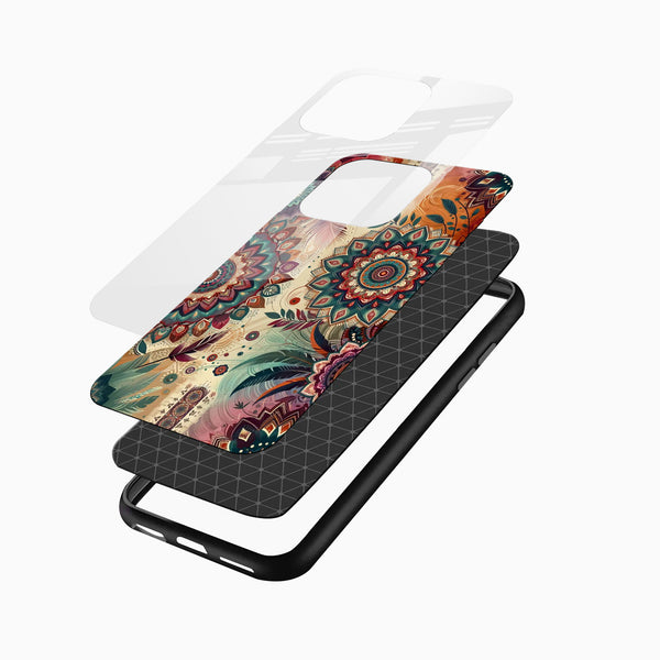 Boho Bloom Mandala Glass Case - Cover Stall